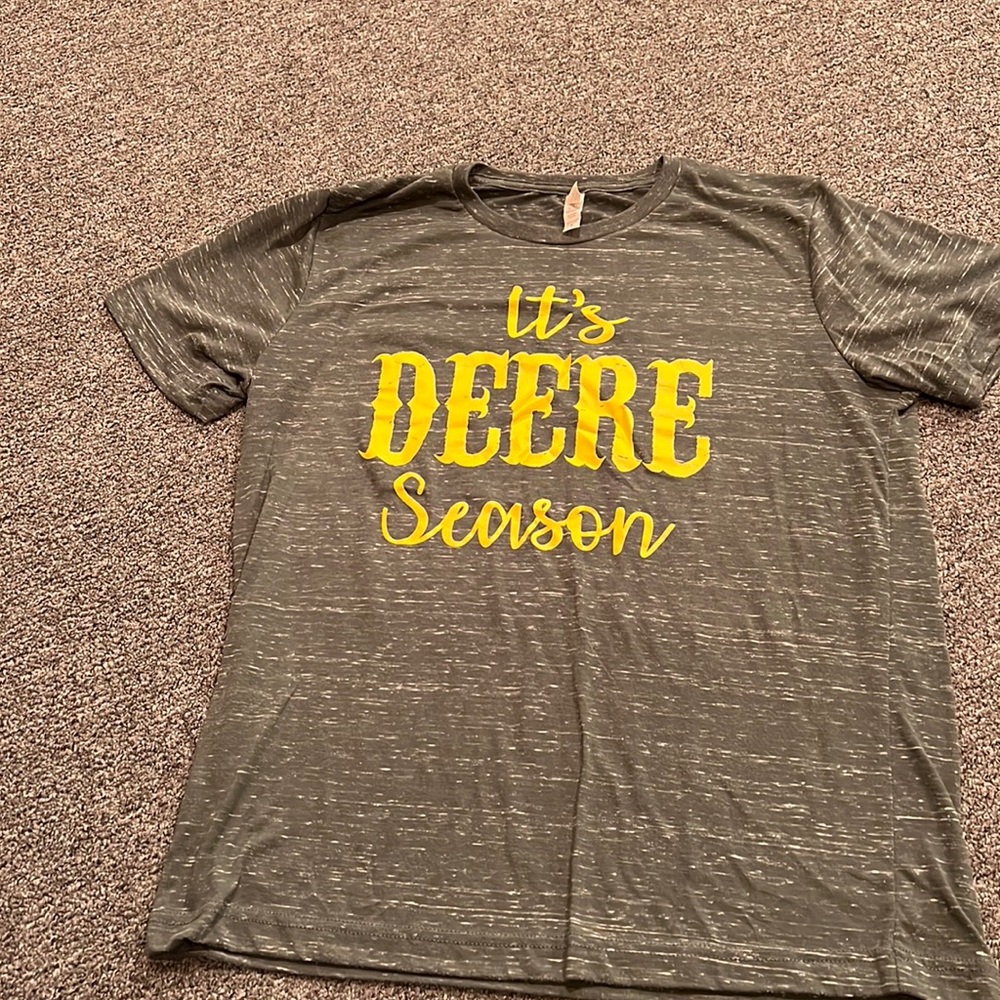Custom John Deere tractor pull t shirt Green medium